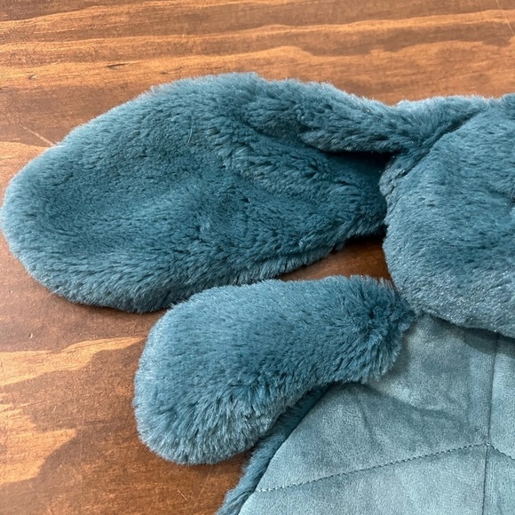 O.B. Designs Banjo Bunny dark teal/blue Plush Lovey Blankie toy Easter NWOT - Picture 8 of 10